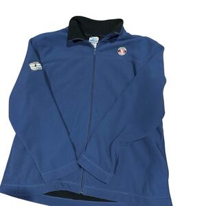 Disneyland Resorts Fleece Jacket XL Blue Full Zip Mickey Mouse Authentic